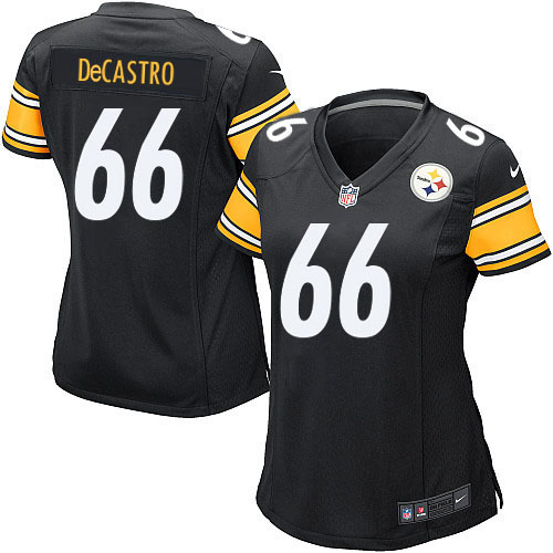 Women's Game David DeCastro Nike Jersey Black Home - #66 NFL Pittsburgh Steelers